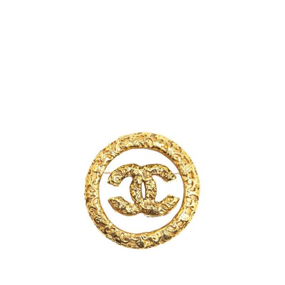 CHANEL Gold Coco Mark Brooch - Picture 1 of 4